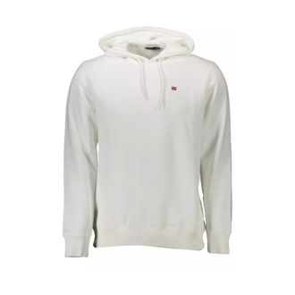 Napapijri Hoodies & sweatvesten, Heren, Wit, S, Katoen, Biologisch Katoenen Hoodie