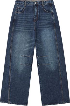 Mini Cream Jeans met vlakken - Blauw