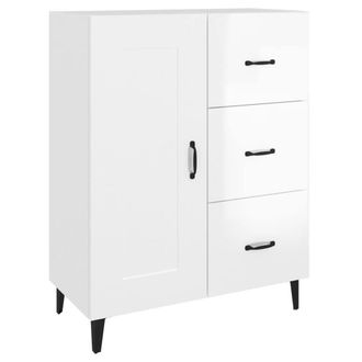 Berkfield Home Sideboard High Gloss White 69.5x34x90 cm Engineered Wood