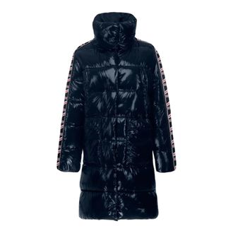 Invicta Lisa Long Glossy Coat Puffer Jacket in Navy Women
