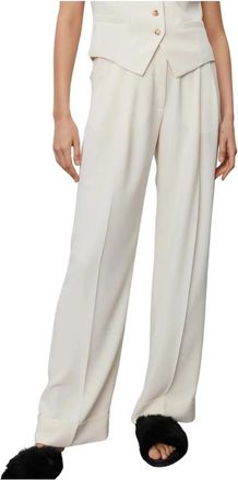 Day Birger Et Mikkelsen Wijde broek - Dames - Wijde Broeken - Wit - L - Polyester - Broeken