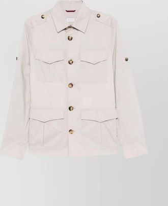 Brunello Cucinelli cotton blend jacket resistant to water