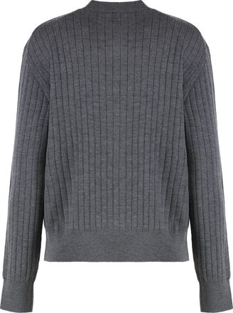 Bottega Veneta Womens Wool Cardigan Anthracite Cardigans Sweater