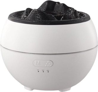 No Brand Difusor De Aceites Esenciales Con Aromaterapia De Llama, Amplio Espacio De Almacenamiento (360 Ml) Y Efectos De Iluminaci&oacute;n Coloridos (blanco Con Grie