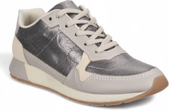 Love Rio Womens Addison Lace-Up Sneakers In Grey/pewter
