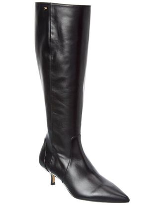 Stuart Weitzman Mara 50 Zip Leather Knee-High Boot