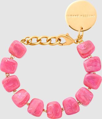 Vanessa Baroni Bracelet Mini Organic Shaped Raspberry Marble