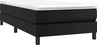 vidaXL Vidaxl - Estructura De Cama Sin Colch&oacute;n Cuero Sint&eacute;tico Negro 90x200 Cm