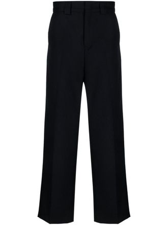 Pantaloni Torino virgin wool straight-leg trousers - Blue