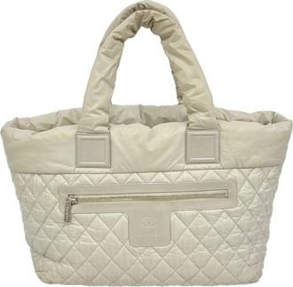 Chanel Gray Nylon Tote Bag (Pre-Owned)