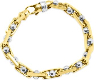 Pompeii3 Mens Link 14k Gold (64gram) or Platinum (103gram) 7.5mm Bracelet 8