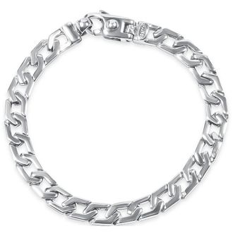 Pompeii3 Braccio Mens 26 Gram Trap Link Solid Silver Bracelet 8.5 Size: 8.5