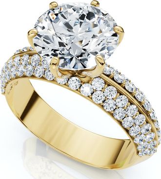 Pompeii3 Certified 2 1/2Ct Kayle Diamond Engagement Ring 14k Gold or Platinum Lab Grown