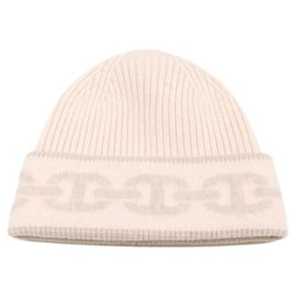 Herm&egrave;s Pre-owned Cashmere Knit Hat - Dames - Vintage Accessoires - Beige - ONE Size - Kasjmier - Vintage