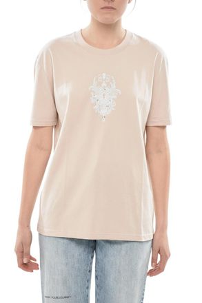 Givenchy Beige Graphic Crew Neck T-Shirt