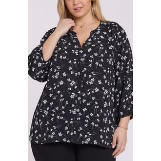 NYDJ Pintuck Top in Primrose Path at Nordstrom, Size 0X