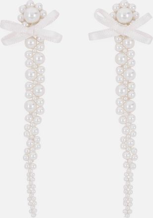 Simone Rocha Petite Bow Detail Drop Earrings