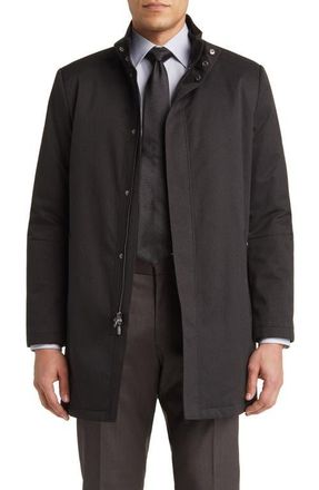 Hart Schaffner Marx Bryce Technical All Weather Water Resistant Coat in Charcoal at Nordstrom, Size 38 Regular
