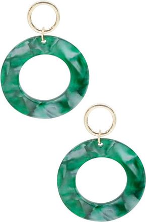 Ettika 18K Plated Resin Drop Hoops