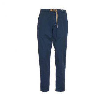 White Sand Broeken, Heren, Blauw, M, Katoen, Blauwe Broek met Verstelbare Tailleband