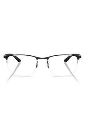 Ray-Ban 53mm Irregular Optical Glasses in Matte Black at Nordstrom