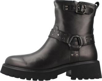 Carmela Stijlvolle Enkellaarsjes - Dames - Enkellaarsjes - Zwart - 37 EU - Leer - Schoenen