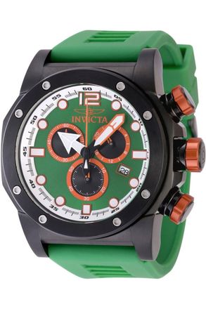 Invicta Sea Hunter 48981 Heren Horloge - Quartz Uurwerk - Roestvrij Staal met groene Wijzerplaat - 52mm