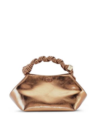 Ganni Borsa a tracolla Bou piccola metallizzata - Marrone