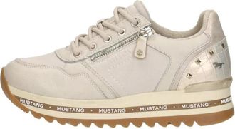 Mustang Lage Sneakers - Dames - Sneakers - Grijs - 37 EU - Leer - Schoenen