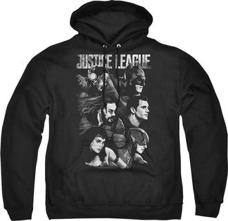 Gildan Justice League Movie Pushing Forward Adult Pull Over Hoodie / Hooded Sweatshirt
