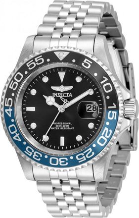 Invicta Pro Diver 34104 Heren Horloge - Quartz Uurwerk - Roestvrij Staal met zwarte Wijzerplaat - 40mm