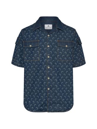 Marine Serre Mens Moon Denim Shirt