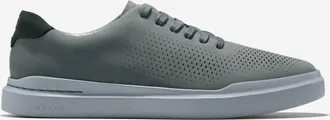 Cole Haan Mens GrandPr&oslash; Rally Laser Cut Sneakers - Grey Size 10.5