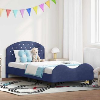 vidaXL vidaXL Struttura letto bambini con testata Blu Polizia 90 x 190 cm