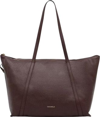 Coccinelle Nory Shopper - unisex - Shoppers - Bruin - ONE Size - Leer - Tassen