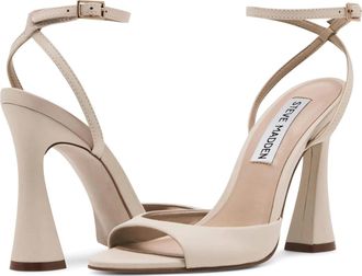 Steve Madden Beki BEKI01S1287 Sandals Bone Leather Flare Heel HAWK450