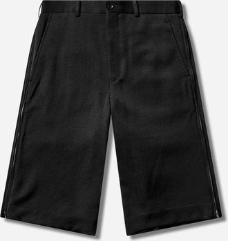 Comme Des Gar&ccedil;ons Men s Zipped Wool Shorts Black