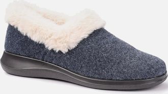 Hotter Womens Snug II Womens Wide Fit Slippers - Navy - Size: 5