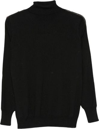D.exterior 52n/a Maglione C/alto C/borchie - Dames - Coltruien - Zwart - M - Truien & Vesten