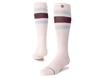 Stance Boyd Mid Wool Snow Womens Crew Cut Socks Shoes Pink Fade : MD (Womens Shoe 8-10.5), Merino/Nylon/Polyester