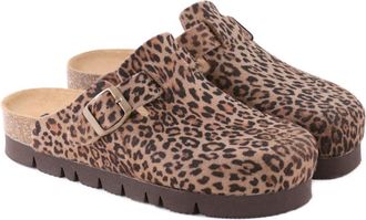 Bioline 91900 Womens Casual Mules Synthetic Leather Brown Rubber Sole, brown, 6 UK