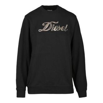 Diesel Felpa Sweatshirt - Dames - Sweatshirts - Zwart - XL - Katoen - Hoodies & sweatvesten