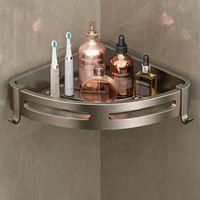 OEM Estante De Ducha Extra&iacute;ble, Organizador De Esquina Triangular Para Ba&ntilde;o, Estante De Ducha Que Ahorra Espacio (tama&ntilde;o: Una Sola Capa) - Crezuo
