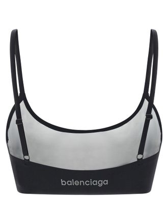 Balenciaga Reflective Logo Technical Fabric Tank Top - Black