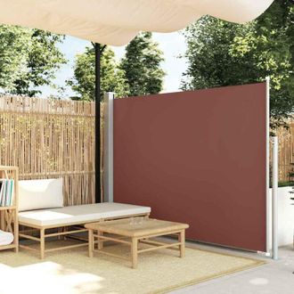 vidaXL Toldo Lateral Retr&aacute;ctil 160x500 Cm Marr&oacute;n Vidaxl