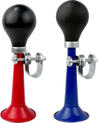 OEM Paquete De 2 Piezas: Bocina De Bicicleta De Aleaci&oacute;n De Aluminio, Bocina Potente, Estilo Retro, Accesorio De F&aacute;cil Montaje, Rojo Y Azul