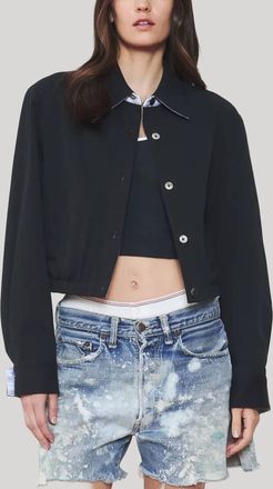 WE-AR4 Court Jacket In Navy Multi