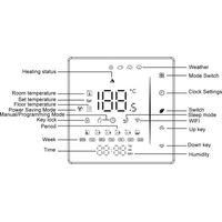 OEM Termostato Inteligente Wifi Tuya, Controlador De Calefacci&oacute;n Por Suelo Radiante Con Pantalla Led A Color, Botones T&aacute;ctiles, Control Por Aplicaci&oacute;n, Co