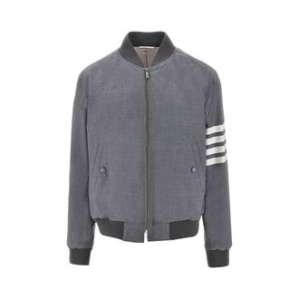 Thom Browne Wool Plain Weave 4-Bar blouson jacket Man IV