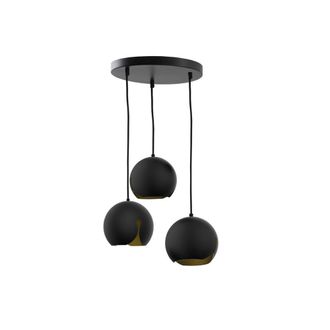 Netlighting Malaga Cluster Pendant Ceiling Light Black 32cm 3x E27